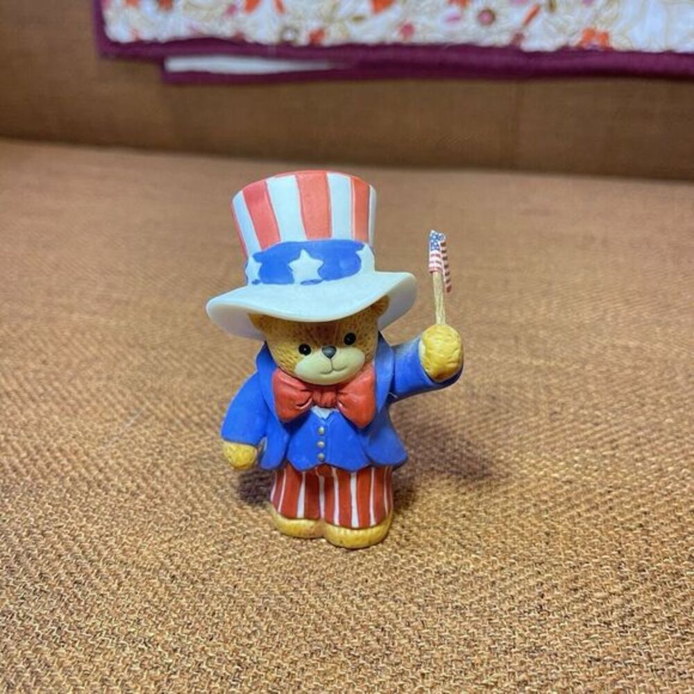 1993‎ Lucy Rigg Enesco Lucy & Me Patriotic Uncle Sam USA Flag Porcelain Figurine